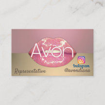 Avon Instagramのロゴピンクと金ゴールド美