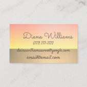 Avon Instagramのロゴピンクと金ゴールド美 名刺 (裏面)