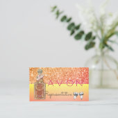 Avon Instagramロゴピンクと黄色の釉薬 名刺 (スタンド正面)