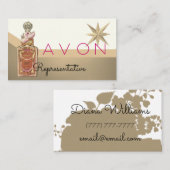 Avon Instagramロゴピンク金ゴールド釉薬 名刺 (正面/裏面)