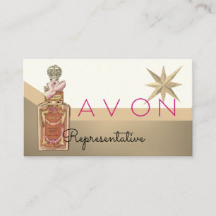 Avon Instagramロゴピンク金ゴールド釉薬 名刺