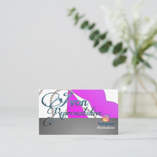 Avon Instagramロゴ美学Busi 名刺 (スタンド正面)