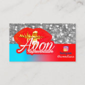 Avon Instagramロゴ金ゴールドと銀美学Busi 名刺 (正面)