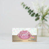 Avon Instagramロゴ金ゴールドと銀美学Busi 名刺 (スタンド正面)