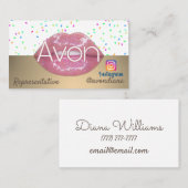 Avon Instagramロゴ金ゴールドと銀美学Busi 名刺 (正面/裏面)