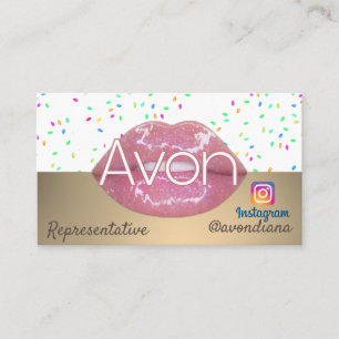 Avon Instagramロゴ金ゴールドと銀美学Busi 名刺