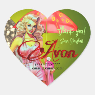 Avon Representative Thank You ハートシール