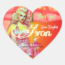 Avon Representative Thank You ハートシール