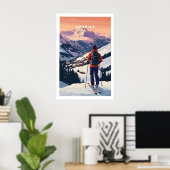 Avoriaz French Ski Poster Skiing Wall Art 1 ポスター (ホームオフィス)