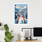 Avoriaz Portes du Soleil Slopes Print French ポスター (ホームオフィス)