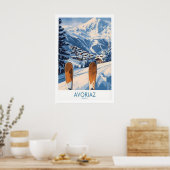 Avoriaz Ski Poster France Print 1 ポスター (キッチン)