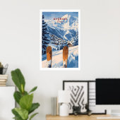 Avoriaz Ski Resort Print French Alps Winter Wall ポスター (ホームオフィス)