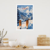 Avoriaz Ski Resort Print French Alps Winter Wall ポスター (キッチン)