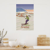 Avoriaz Ski Resort Travel Poster ポスター (キッチン)