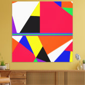Avrilフルーアのカラフル抽象芸術幾何学模様 キャンバスプリント (インサイチュ (リビング))