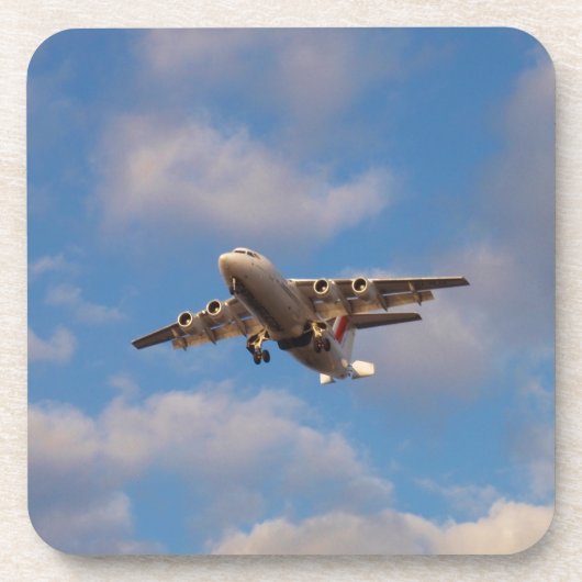 Avro RJ85ジェット機の着陸 コースター (正面)
