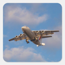 Avro RJ85ジェット機の着陸 スクエアシール