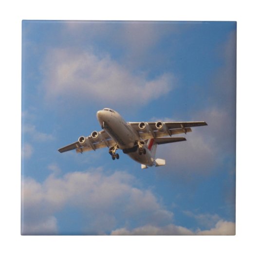 Avro RJ85ジェット機の着陸 タイル (正面)