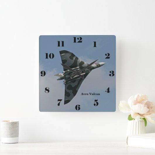 Avro Vulcanのデルタ翼の爆撃機すべての数 スクエア壁時計 (ホーム)