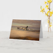 Avro Vulcanの爆撃機XH558 カード (黄色い花)