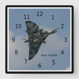 Avro Vulcan Delta Wing Bomber、パーソナル化可能 スクエア壁時計