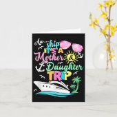 Aw船その母とamp；娘の旅行ファミリー馬 カード (黄色い花)