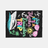 Aw船その母とamp;娘の旅行ファミリー馬 フリースブランケット (正面(横))