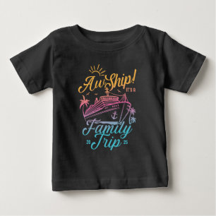 Aw船のカスタム家族クルーズトリップグループマッチング ベビーTシャツ