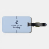 Aw船舶カスタムファミリークルーズトリップグループマッチングL ラゲッジタグ (裏面横)