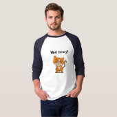 AW-カナリア色のワイシャツを食べたおもしろいな猫 Tシャツ (正面フル)
