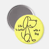 AW – 犬の磁石で生活が良い マグネット (正面/裏面)