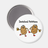 AW – 粉砕されたジャガイモの漫画 マグネット (正面/裏面)