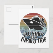 Aw It's A Family Trip, Cruise Ship Vacation Gift ポストカード (正面/裏面)
