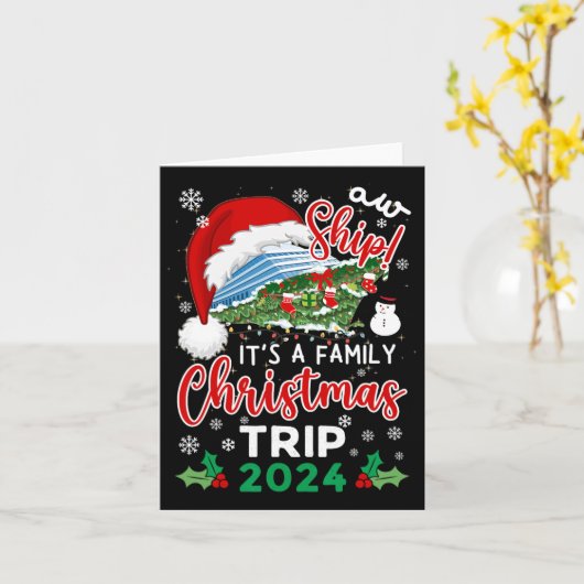 Aw Shipクリスマスクルーズ旅行2024家族M カード (黄色い花)