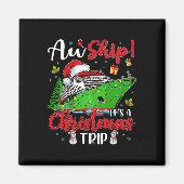 Aw Shipクリスマス旅行かわいいクルーズファミリーF マグネット (正面)