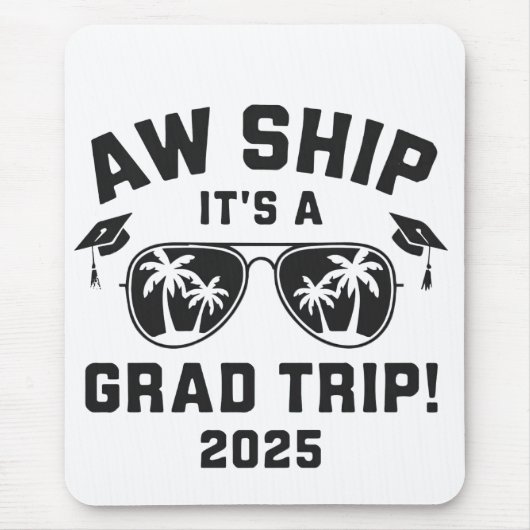 Aw Ship 2025年夏季旅行マッチングの卒業旅行だ マウスパッド (正面)