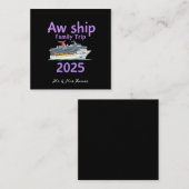 Aw Ship Family Trip 2025究極クルーズアドベンチャー スクエア名刺 (正面/裏面)