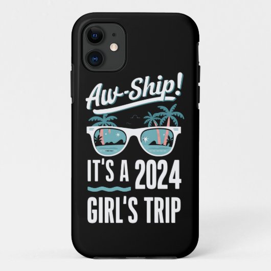 Aw Ship It's A 2024 Girls Trip Girls Cruise Group Case-Mate iPhoneケース (裏面)