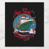 Aw Ship It's A Family Christmasクルーズ旅行 ワインラベル (シングルラベル)