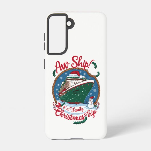 Aw Ship It's A Family Christmasクルーズ旅行 Samsung Galaxyケース (裏面)