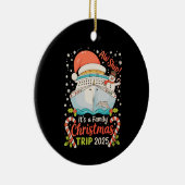 Aw Ship It's A Family Christmas Cruise Trip 2025 セラミックオーナメント (右)