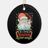 Aw Ship It's A Family Christmas Cruise Trip 2025 セラミックオーナメント (左)