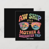 Aw Ship It's a Mom and Daughter Cruise おもしろい Trip 招待状 (正面/裏面)