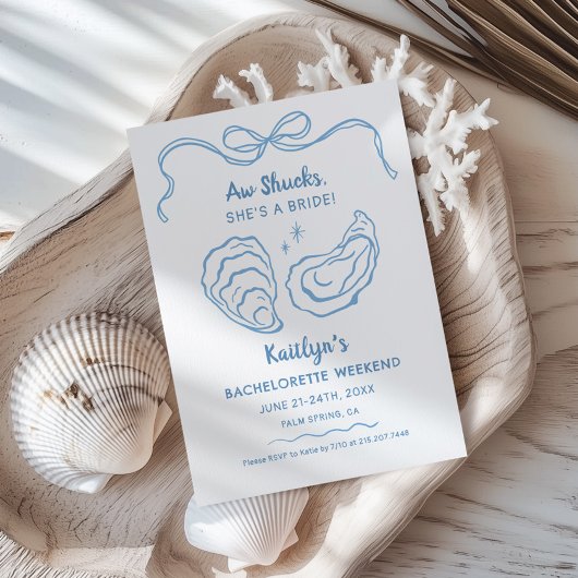Aw Shucks彼女は花嫁のバチェロレッテ週末 招待状