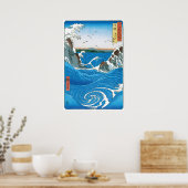 Awa Province, Naruto Whirlpools by Ando Hiroshige ポスター (キッチン)