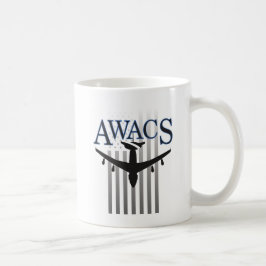 AWACSの歩哨および米国の旗 コーヒーマグカップ