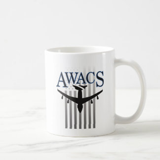 AWACSの歩哨および米国の旗 コーヒーマグカップ