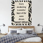 Awake Dream Quote Art Stretched Canvas Print キャンバスプリント (インサイチュ (寝室))