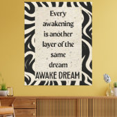 Awake Dream Quote Art Stretched Canvas Print キャンバスプリント (インサイチュ (リビング))