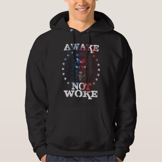 Awake Not Woke American Flags Awake Not Woke パーカ (正面)